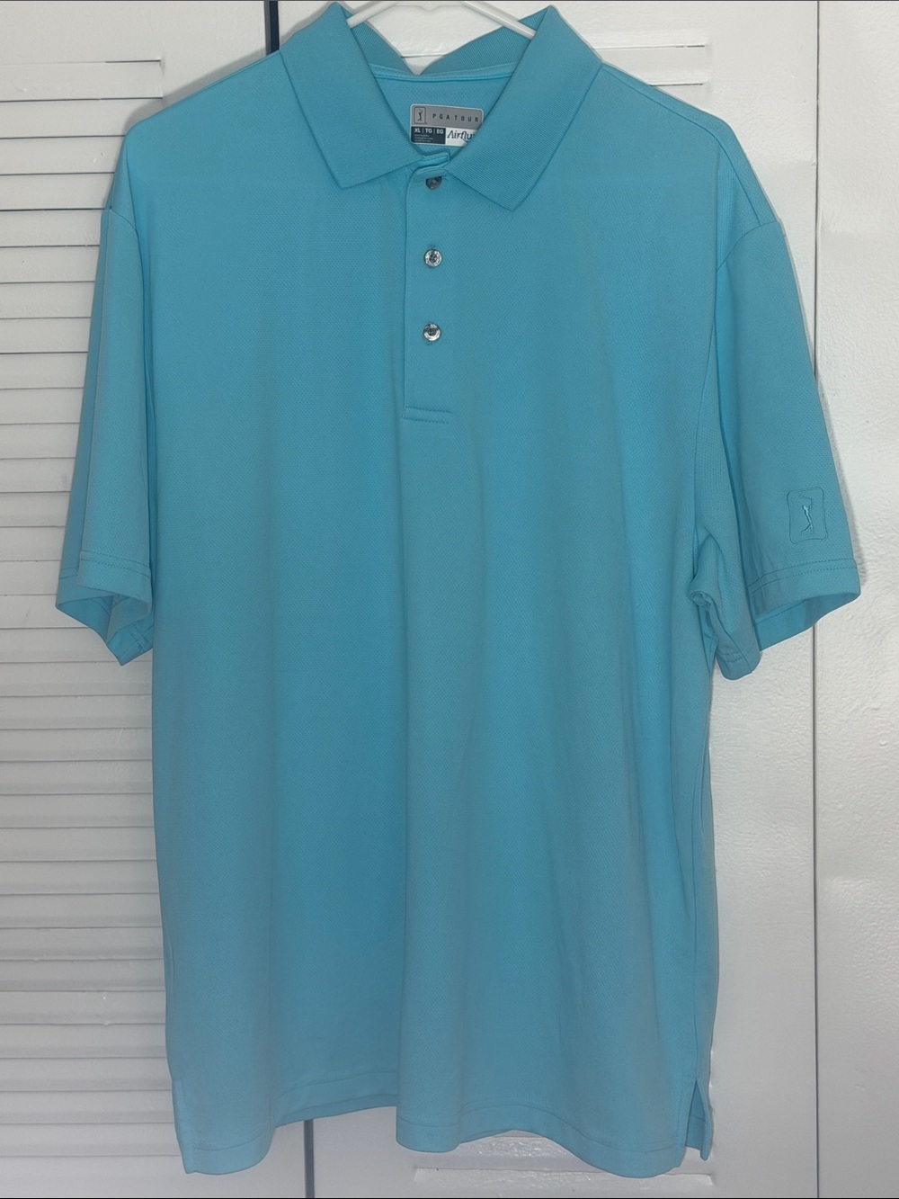 PGA TOUR Airflux solid mesh golf polo